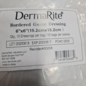 DERMARITE BORDERED GUAZE DRESSING ( PACK OF 10 ) 6" × 6"